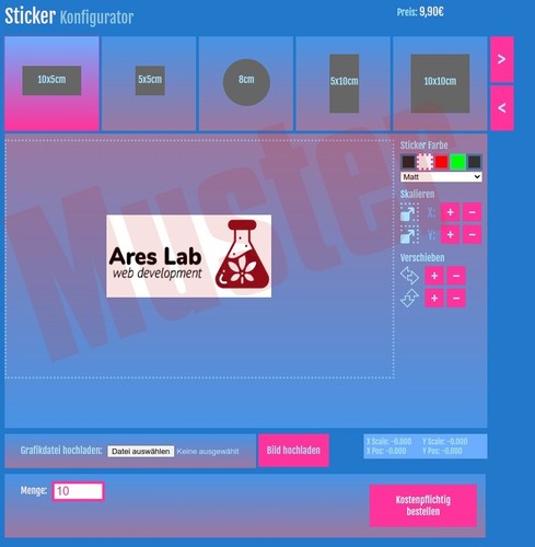 Sticker konfigurator nach - sticker,